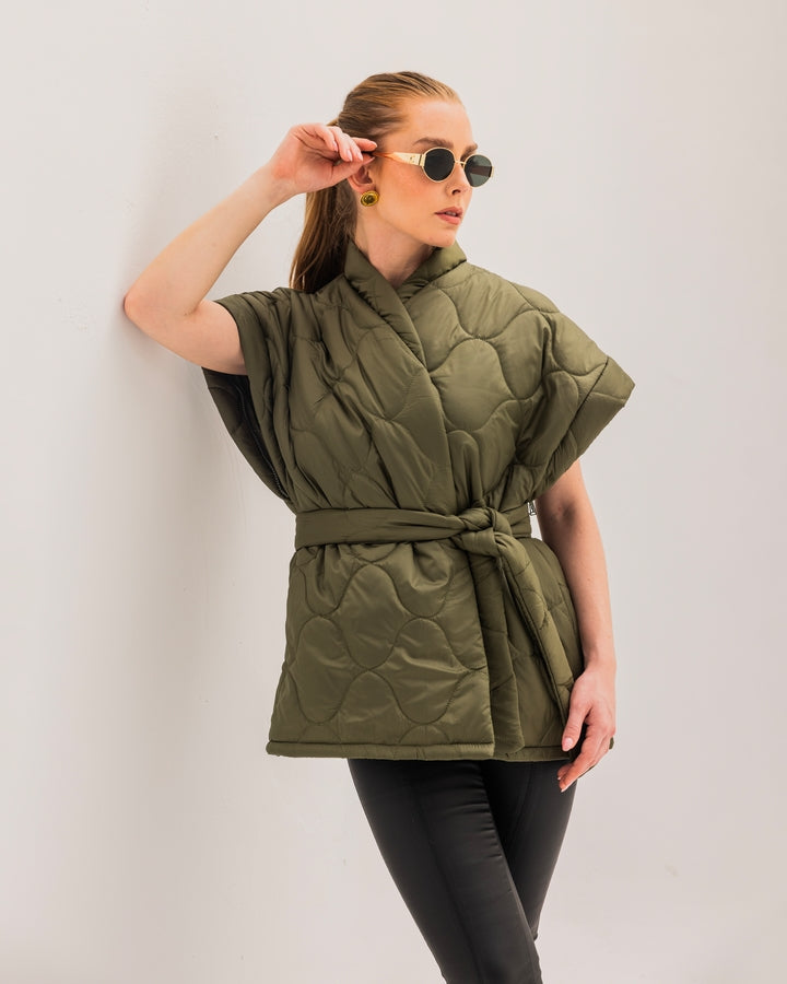 Olive Reversible Puff Jacket