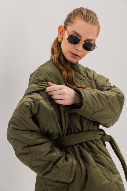 Olive Reversible Puff Jacket