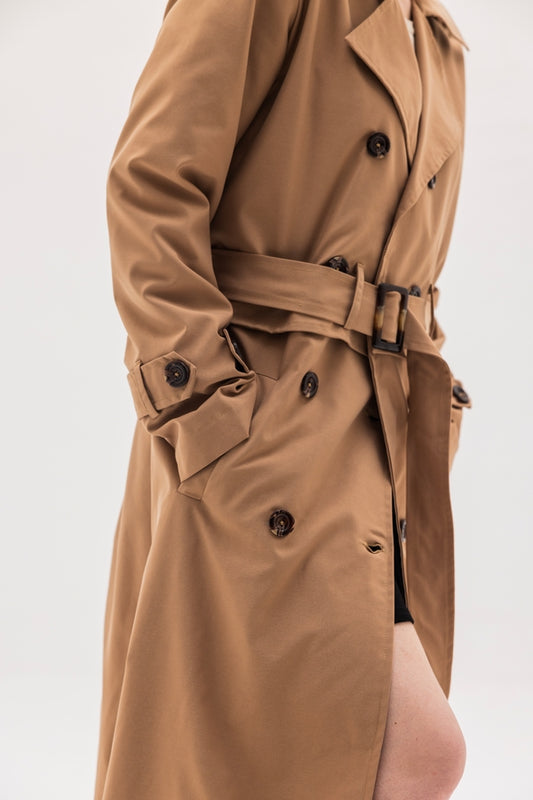 Beige Reversible Trench Coat