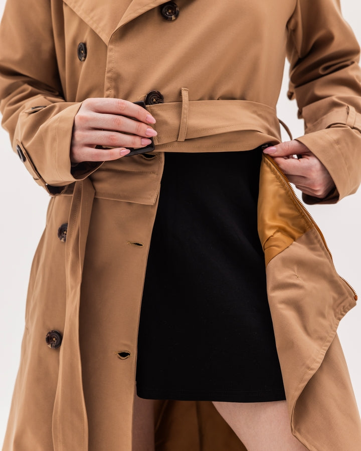 Beige Reversible Trench Coat