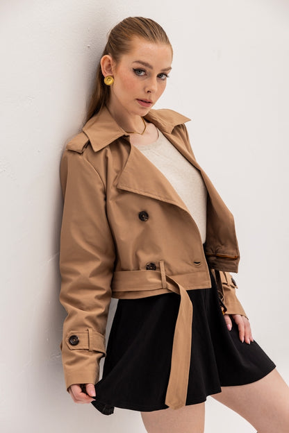 Beige Reversible Trench Coat