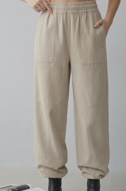 Gabardine balloon pants