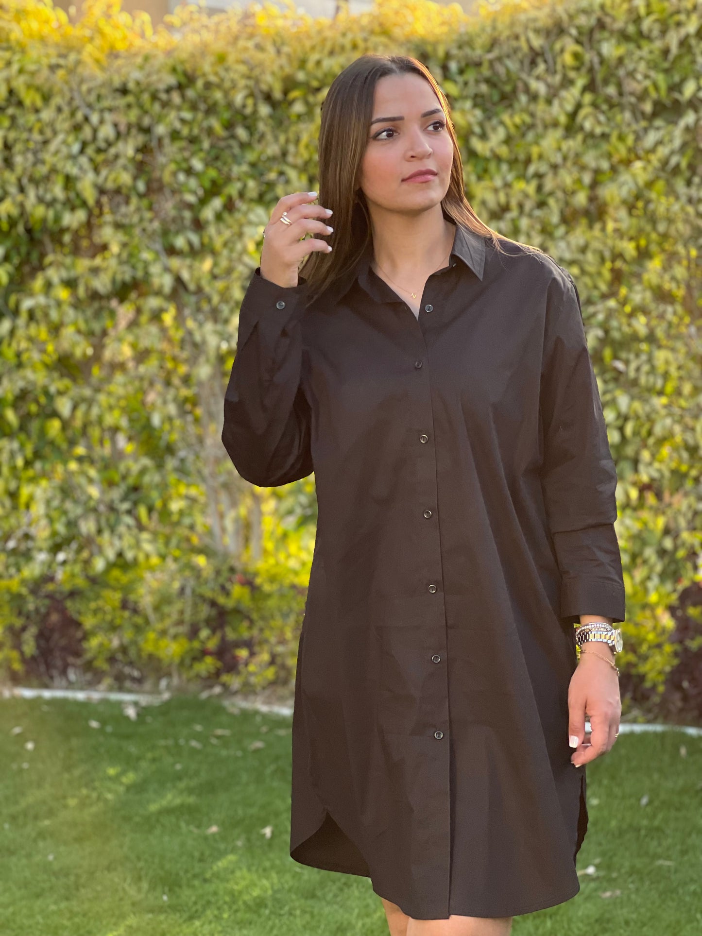 Oversized shirt dress