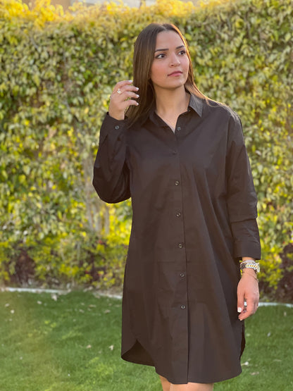 Oversized shirt dress