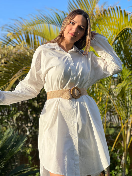 Oversized shirt dress