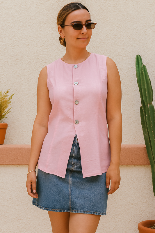 Linen vest