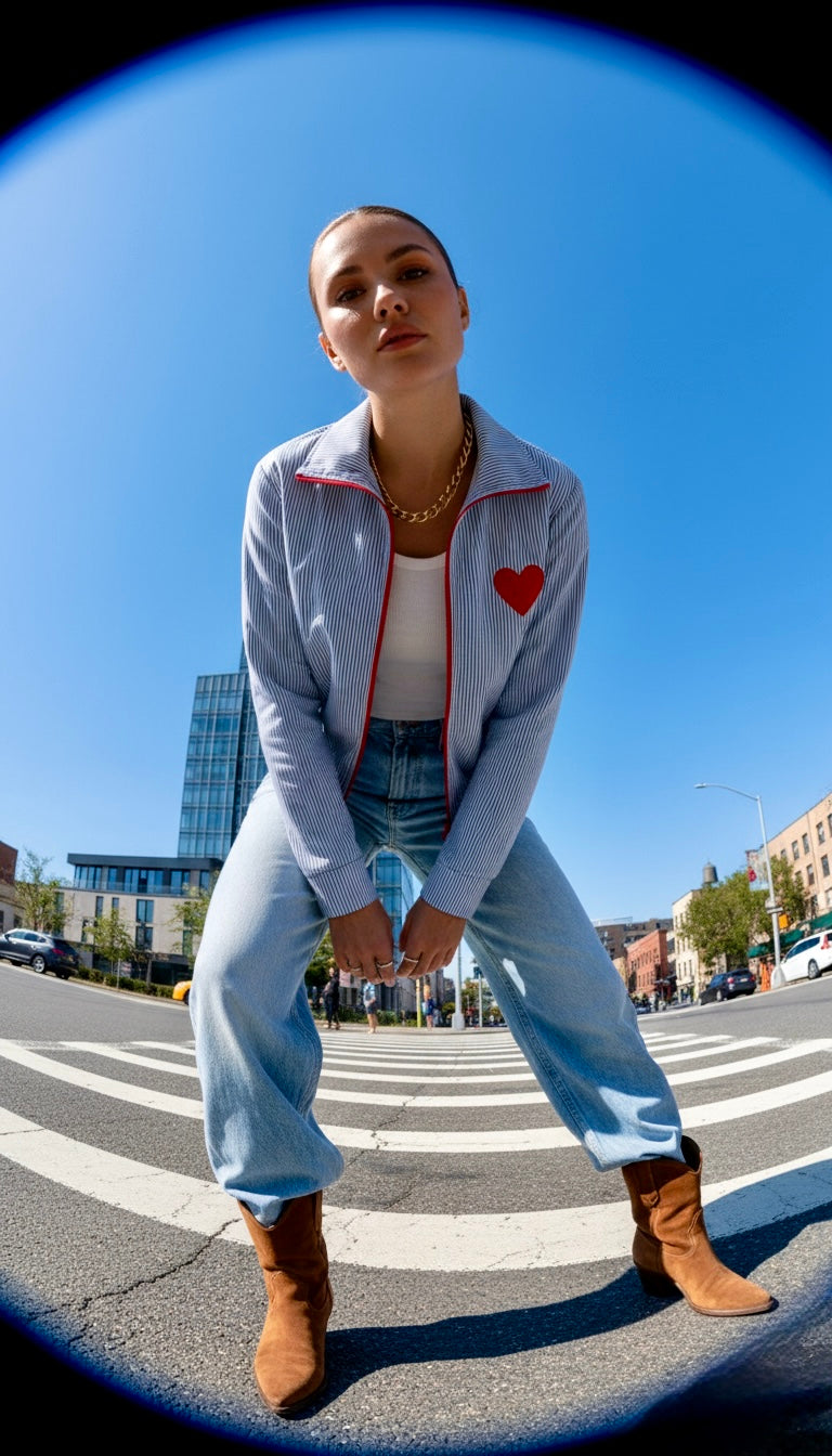 The heart stripe shirt