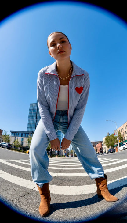 The heart stripe shirt