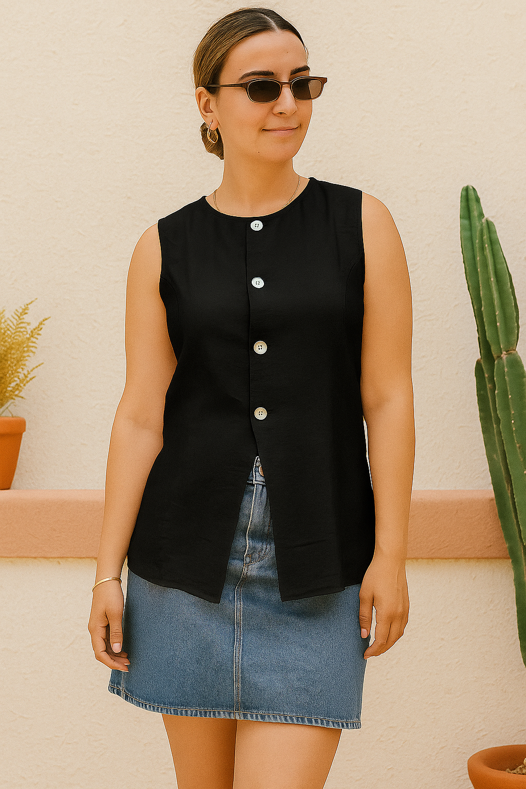 Linen vest