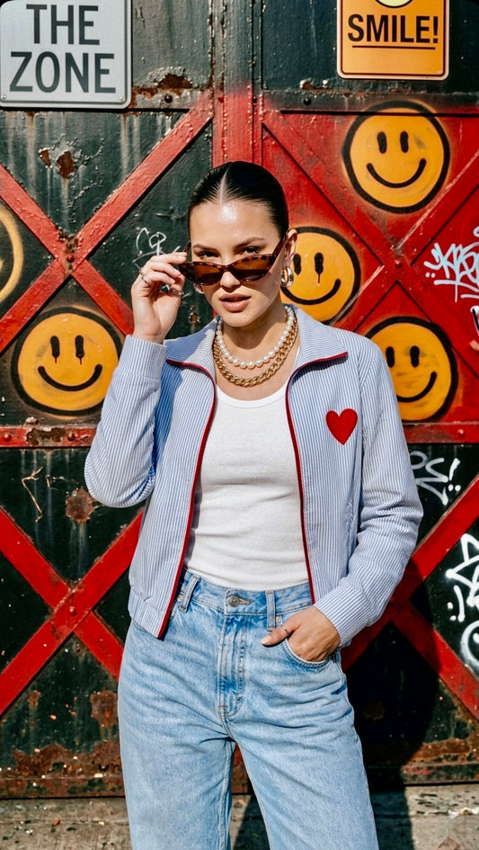 The heart stripe shirt