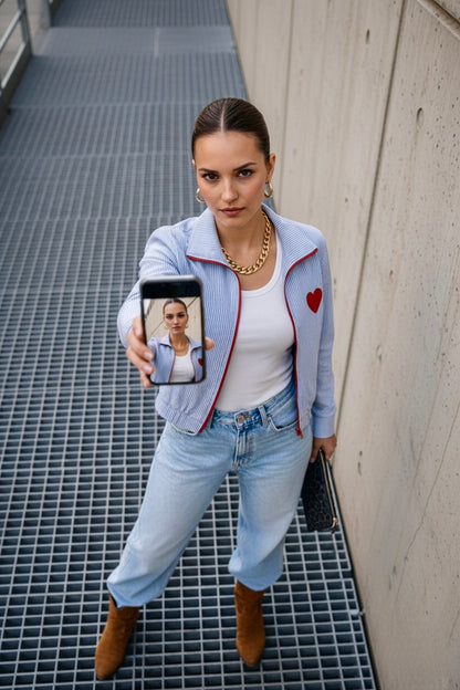 The heart stripe shirt