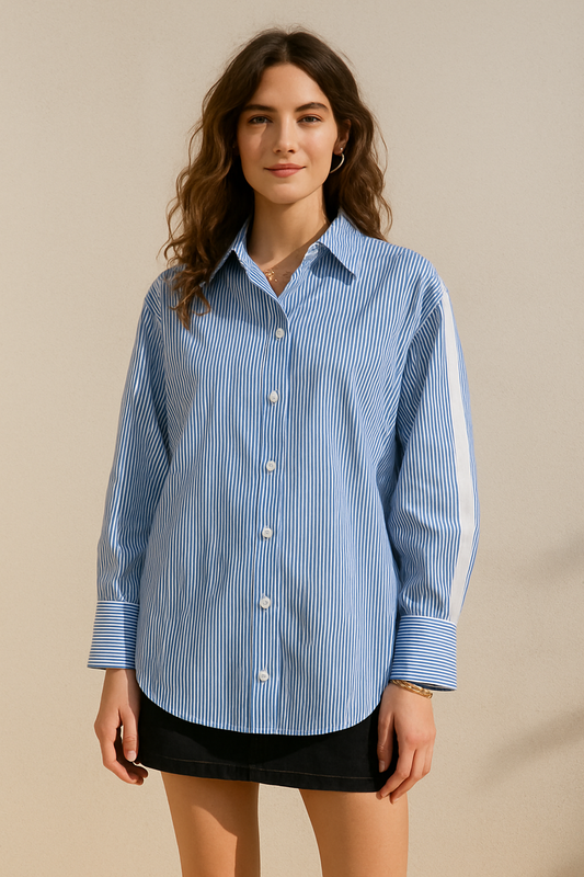 Oversized striped shirt