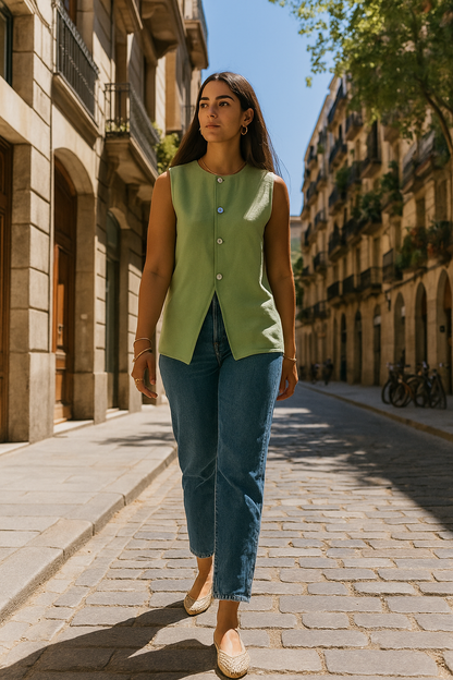 Linen vest