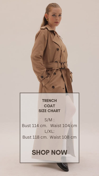 Beige Reversible Trench Coat