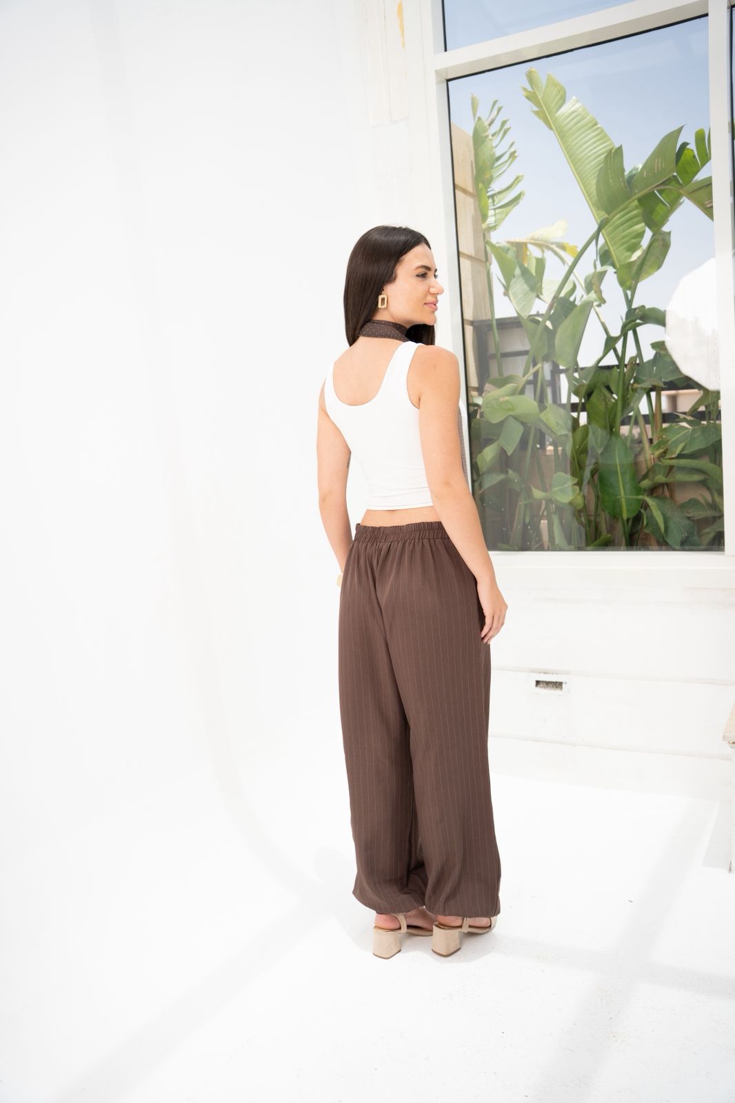Striped balloon pants