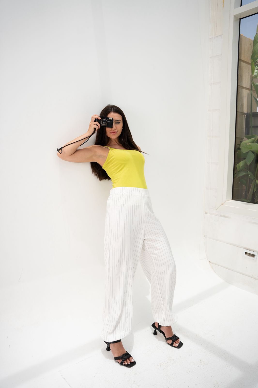 Striped balloon pants