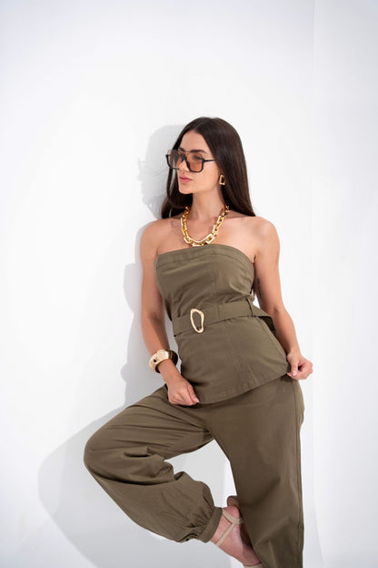 Gabardine corset