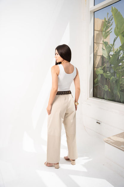 Gabardine balloon pants