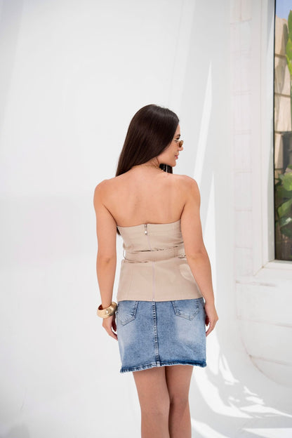 Gabardine corset